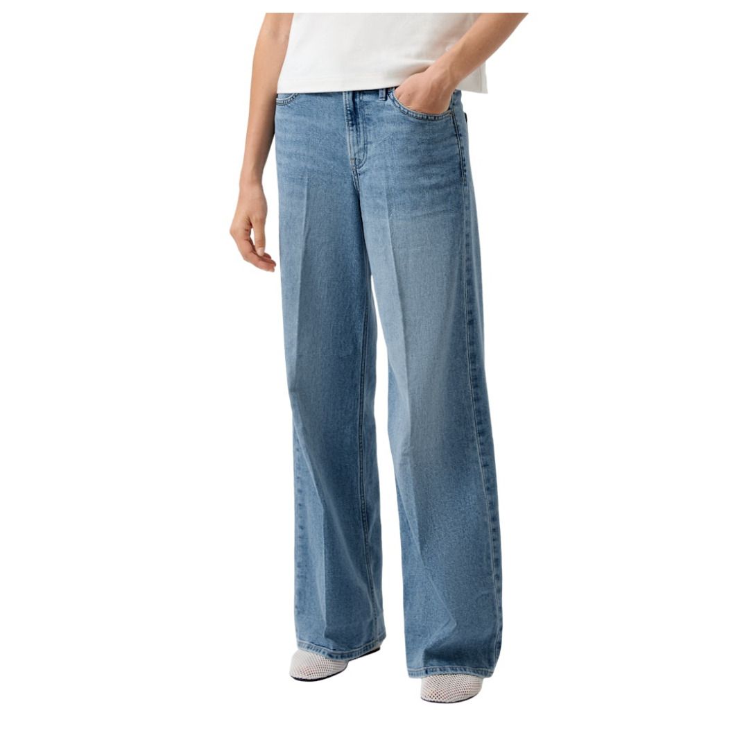 Wide Leg Jeanshose aus Denim