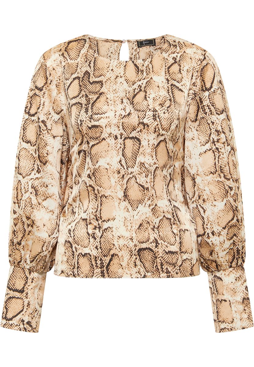 Seidige Bluse mit Schlangen-Print