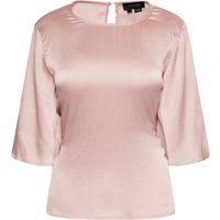Glänzende Strukturbluse mit Flügelärmeln