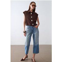 Ärmellose Tencel-Krepp-Bluse