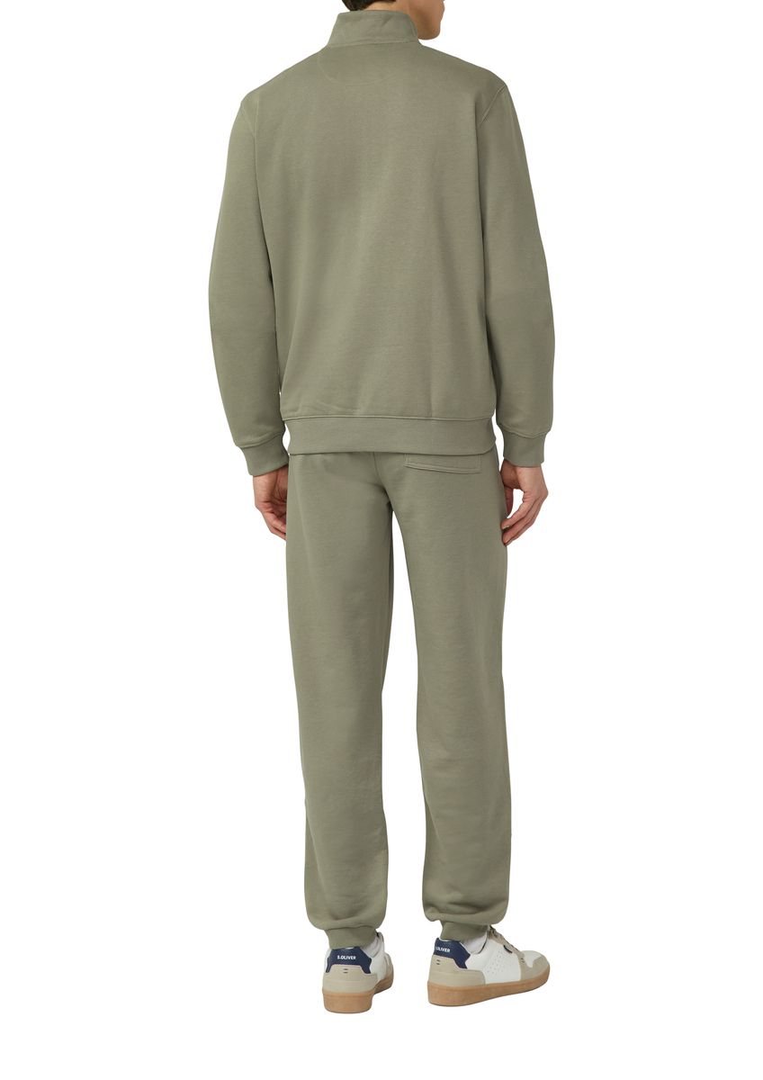Herren Sweatshirt mit Stehkragen und Reißverschluss