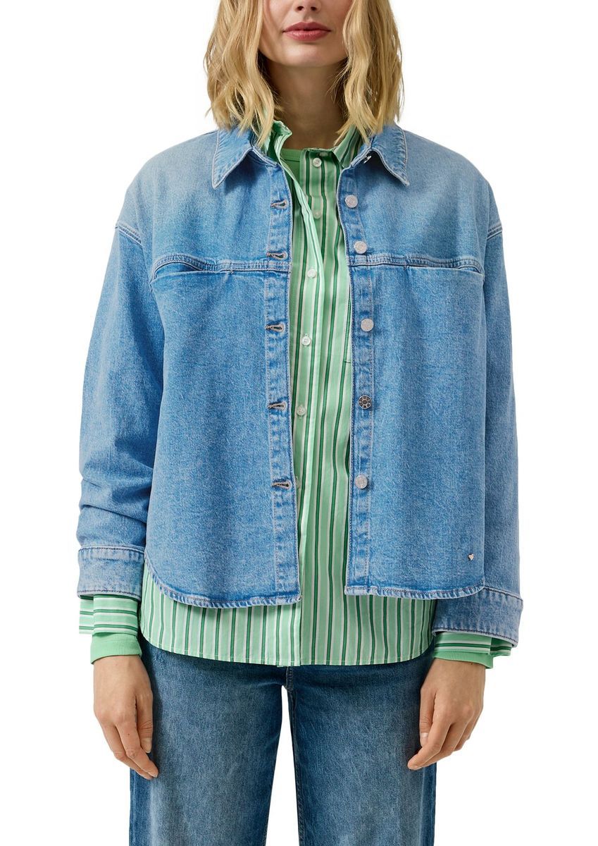 Jeansjacke mit lässiger Passform