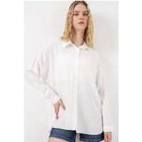 Oversized Langarmhemd mit Knopfleiste