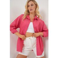 Oversized Leichtes Popeline-Hemd