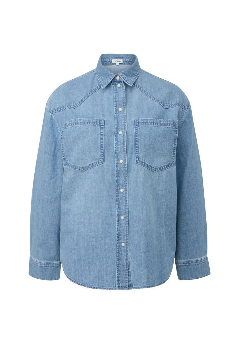 Übergroßes Denim Westernhemd