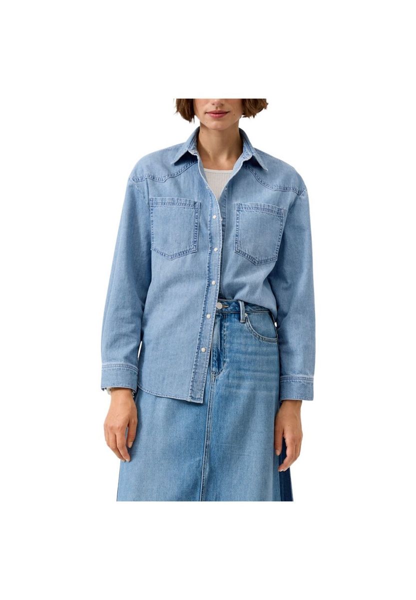 Übergroßes Denim Westernhemd