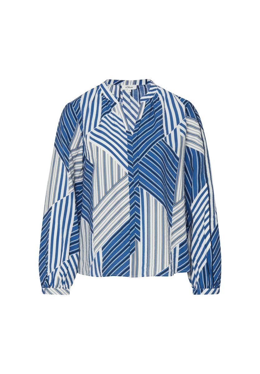 Blau-Weiße Bluse mit Muster