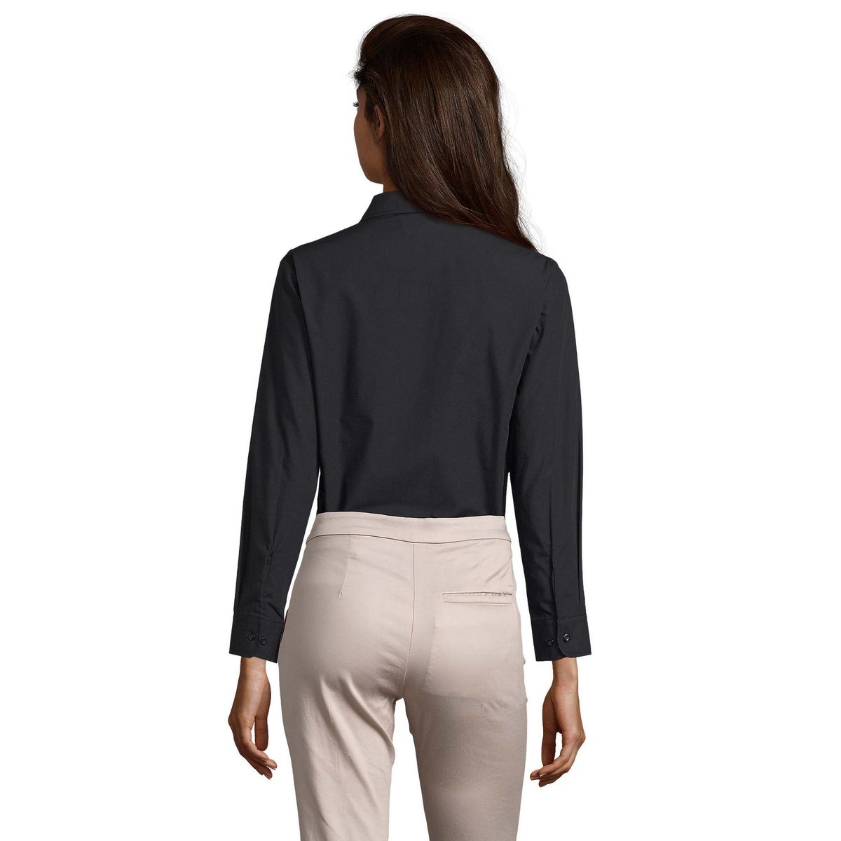Klassische Popeline-Business-Bluse