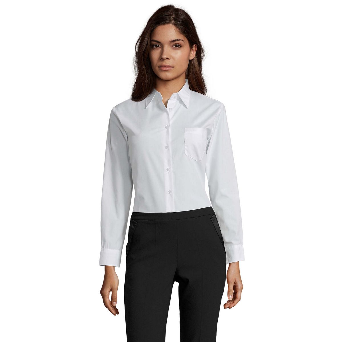 Professionell geschnittene Popeline-Bluse