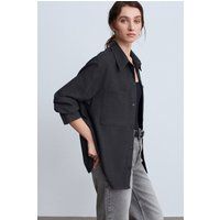 Übergroßes Langarm-Strick-Overshirt