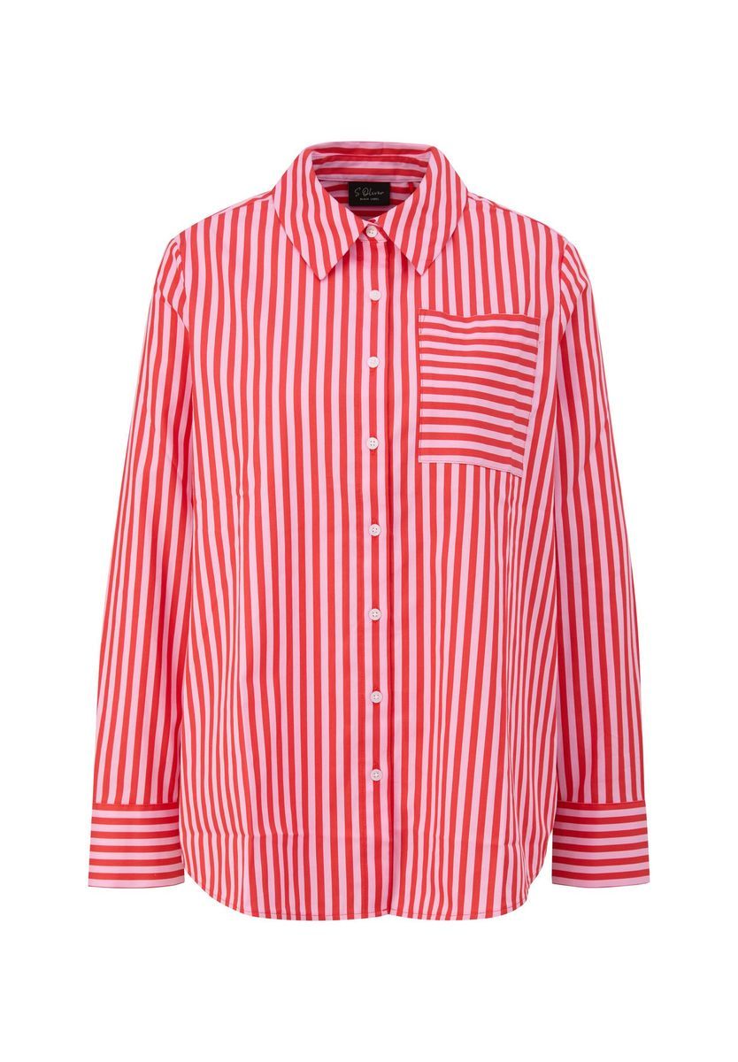 Gestreifte Bluse aus Baumwoll-Popeline mit Relaxed Fit