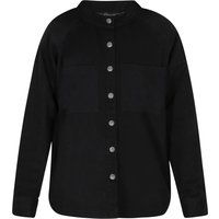 Kragenloses Overshirt mit Raglanärmeln