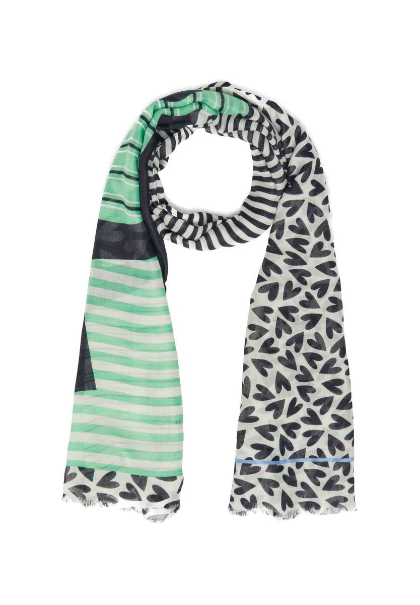 Gemusterter leichter Schal mit Designmix