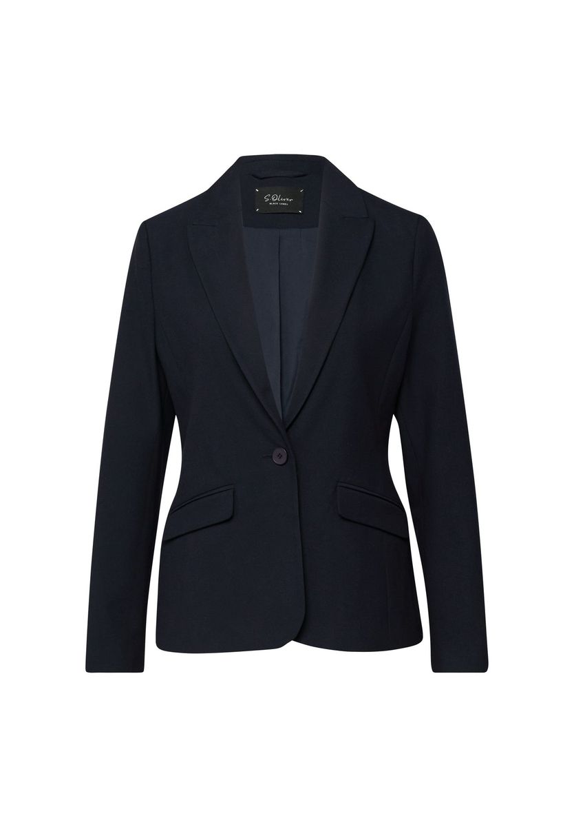 Klassischer Marineblauer Ein-Knopf-Blazer