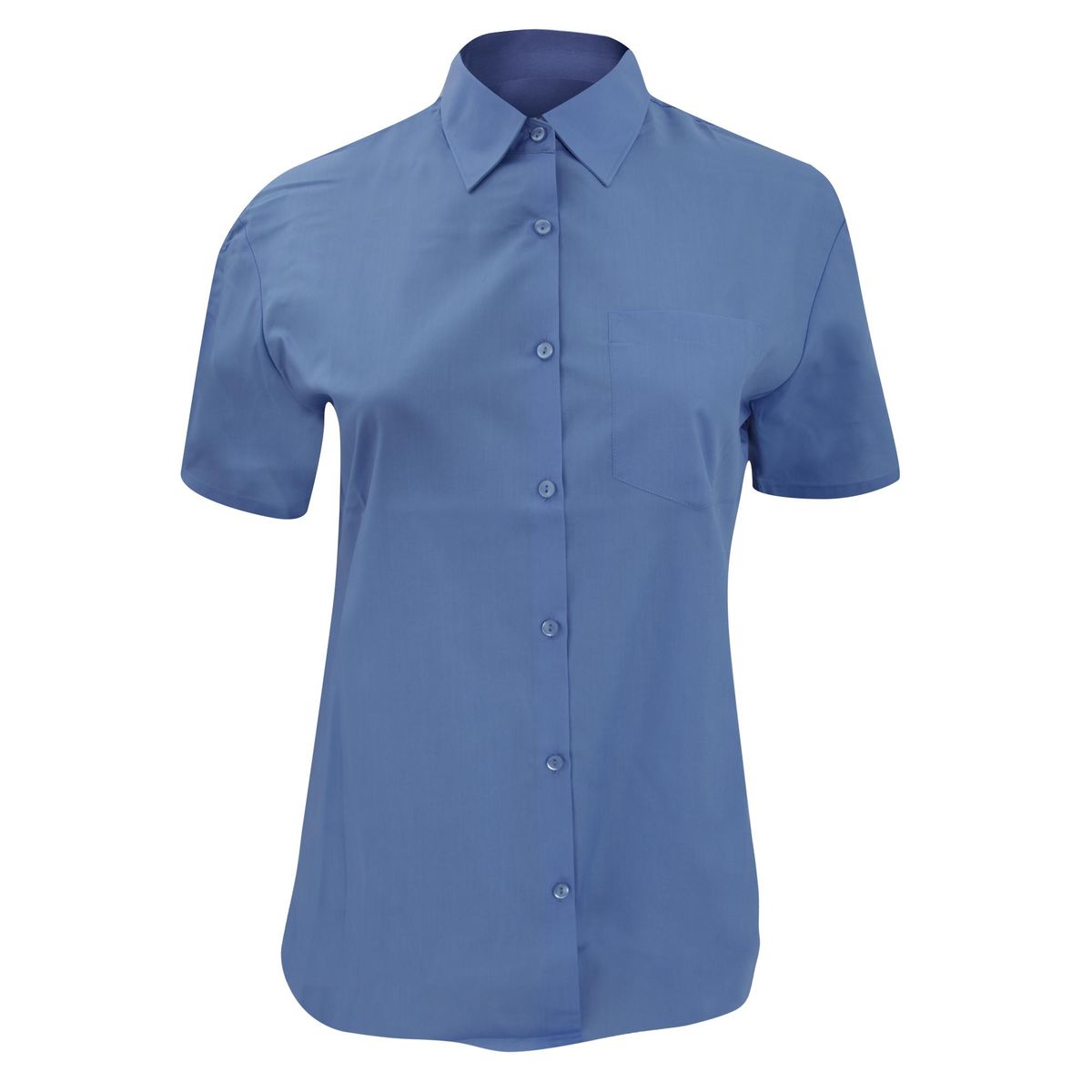 Klassische Kurzarm-Popeline-Bluse