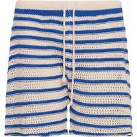 Gestreifte Strickshorts mit Kordelzug