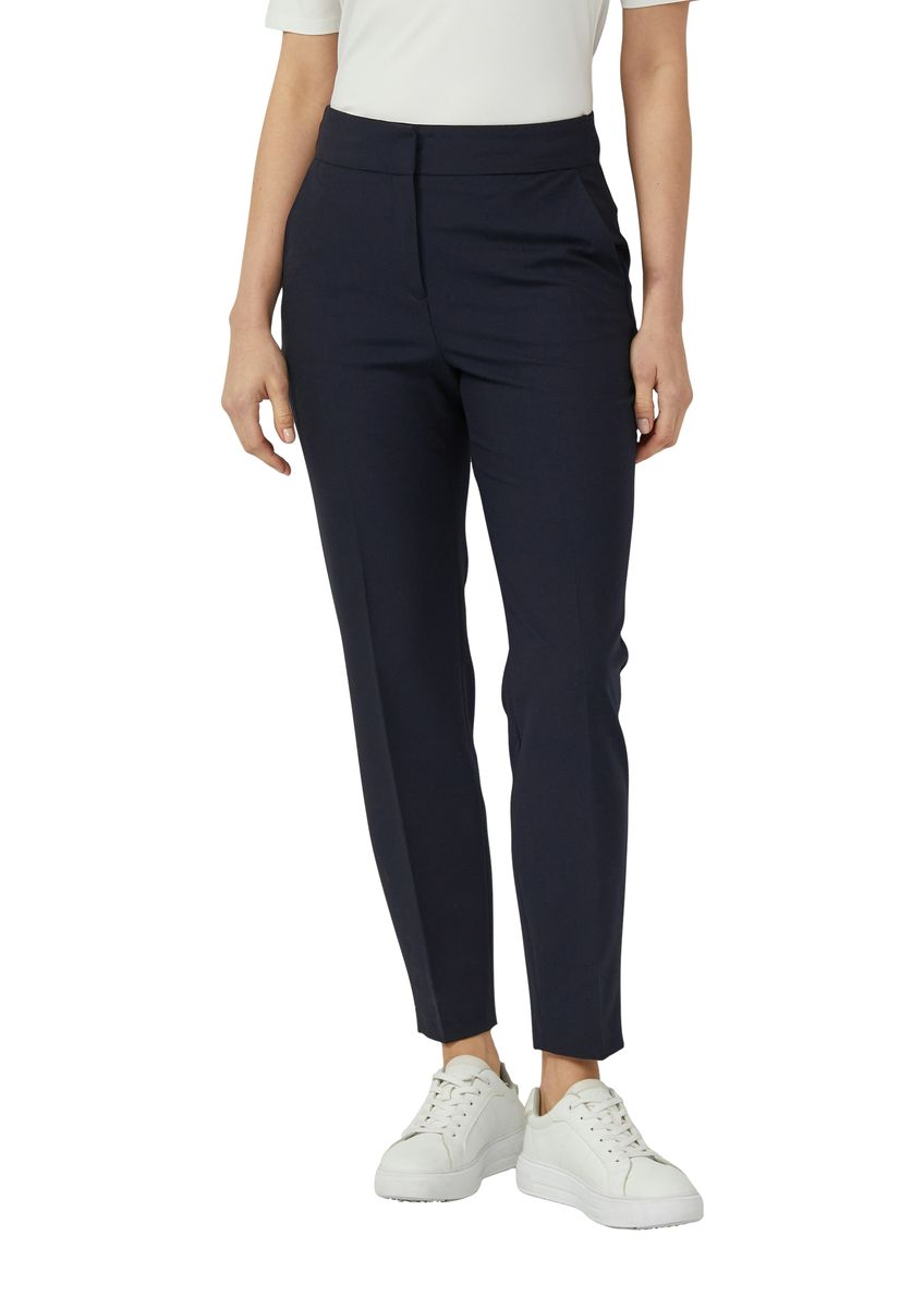 Elegante, verkürzte, schmal geschnittene Hose