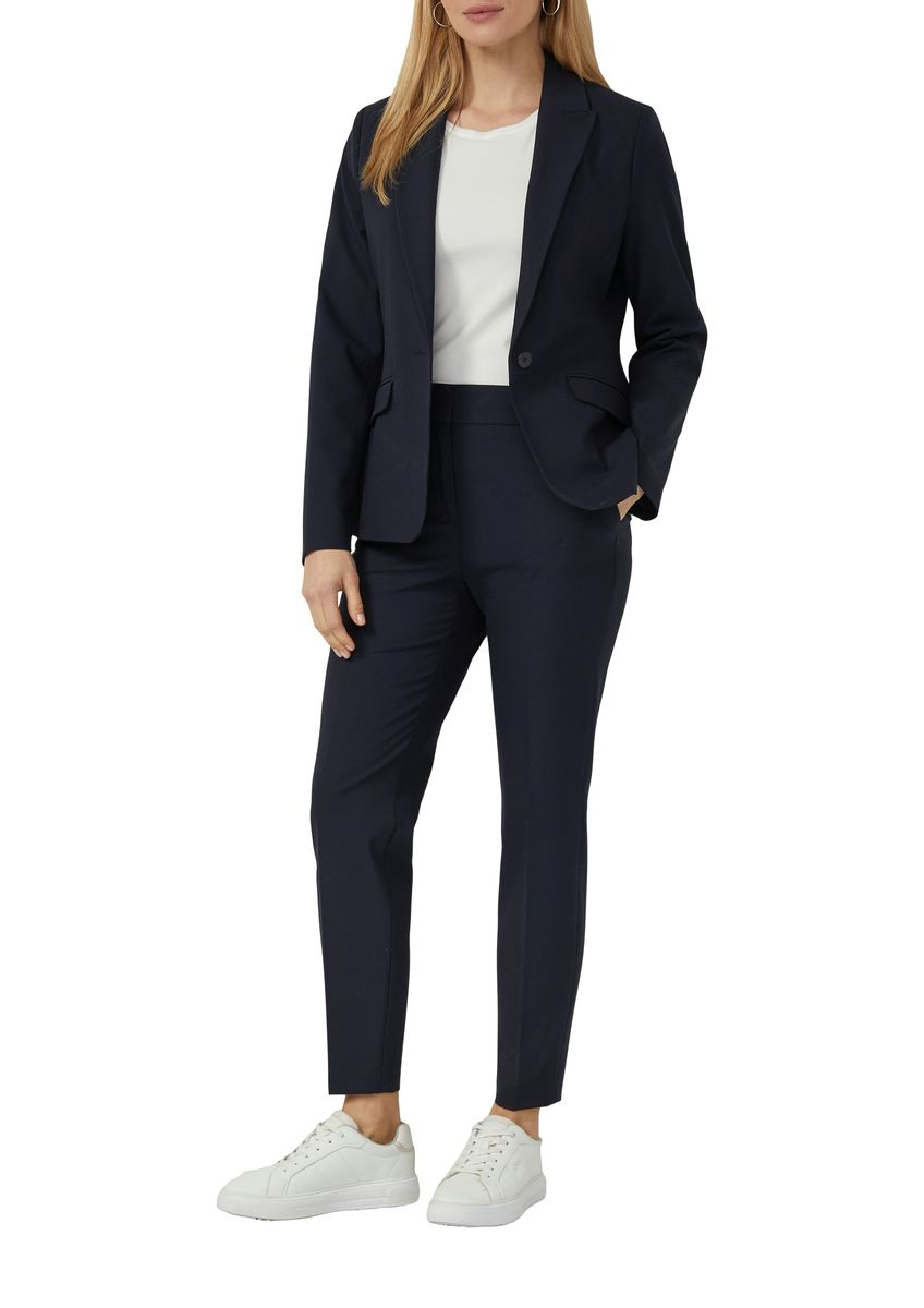 Elegante, verkürzte, schmal geschnittene Hose