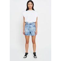 High-Waist Denim-Shorts in Acid-Wash