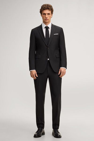 Modern Fit Schwarzes Sakko