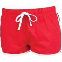Retro Dolphin-Shorts mit Kontrastpaspel