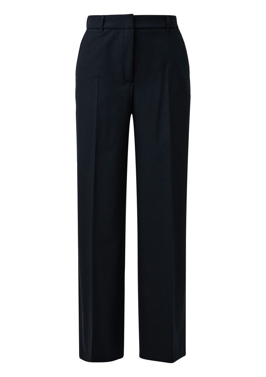 Gerade geschnittene, verkürzte Stoffhose