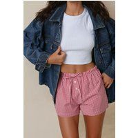 Lässige Gingham-Shorts im Boxer-Stil