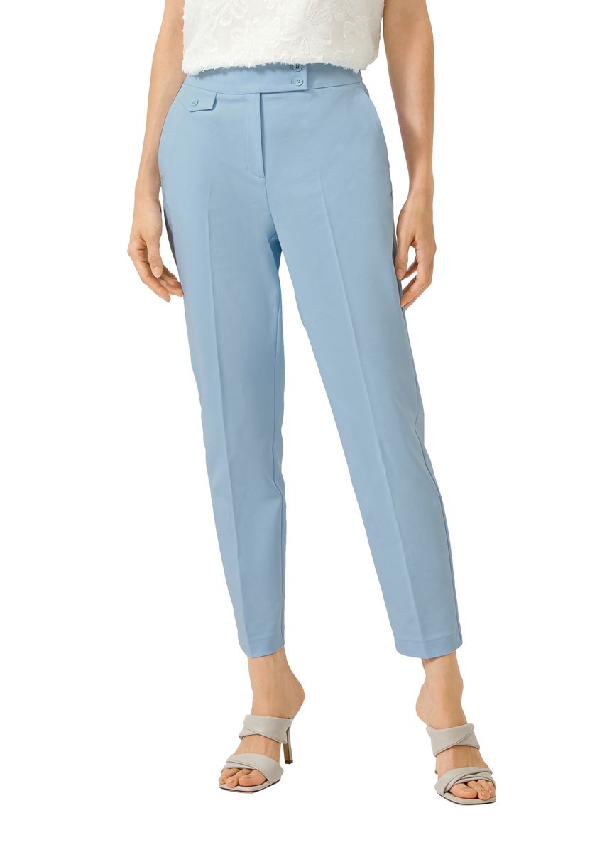 Schlanke High-Waist Stoffhose