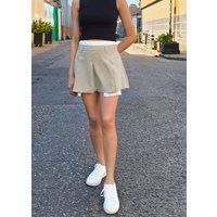 Plissee-Skort mit Lagen-Bund
