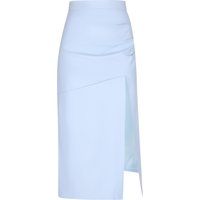 Eleganter asymmetrischer Midirock mit Schlitz