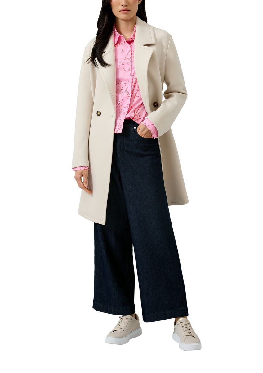 Cropped Jeanshose mit weitem Bein