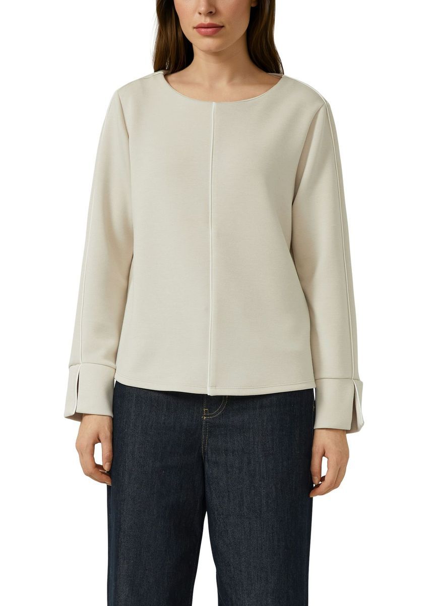 Elegantes Sweatshirt aus Scuba-Strick mit lockerer Passform