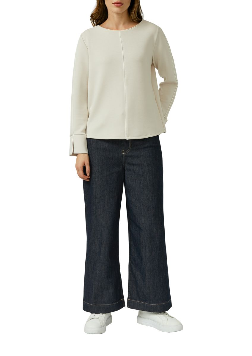 Elegantes Sweatshirt aus Scuba-Strick mit lockerer Passform