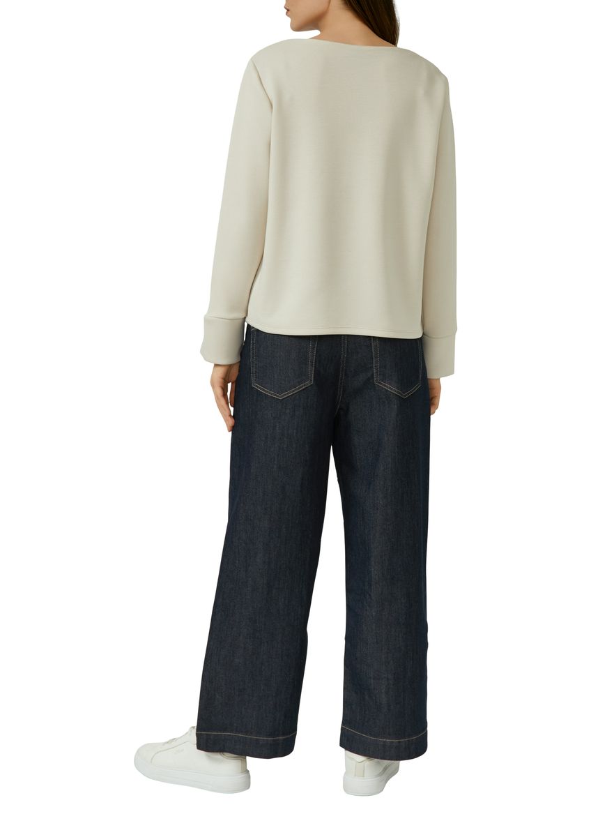 Elegantes Sweatshirt aus Scuba-Strick mit lockerer Passform