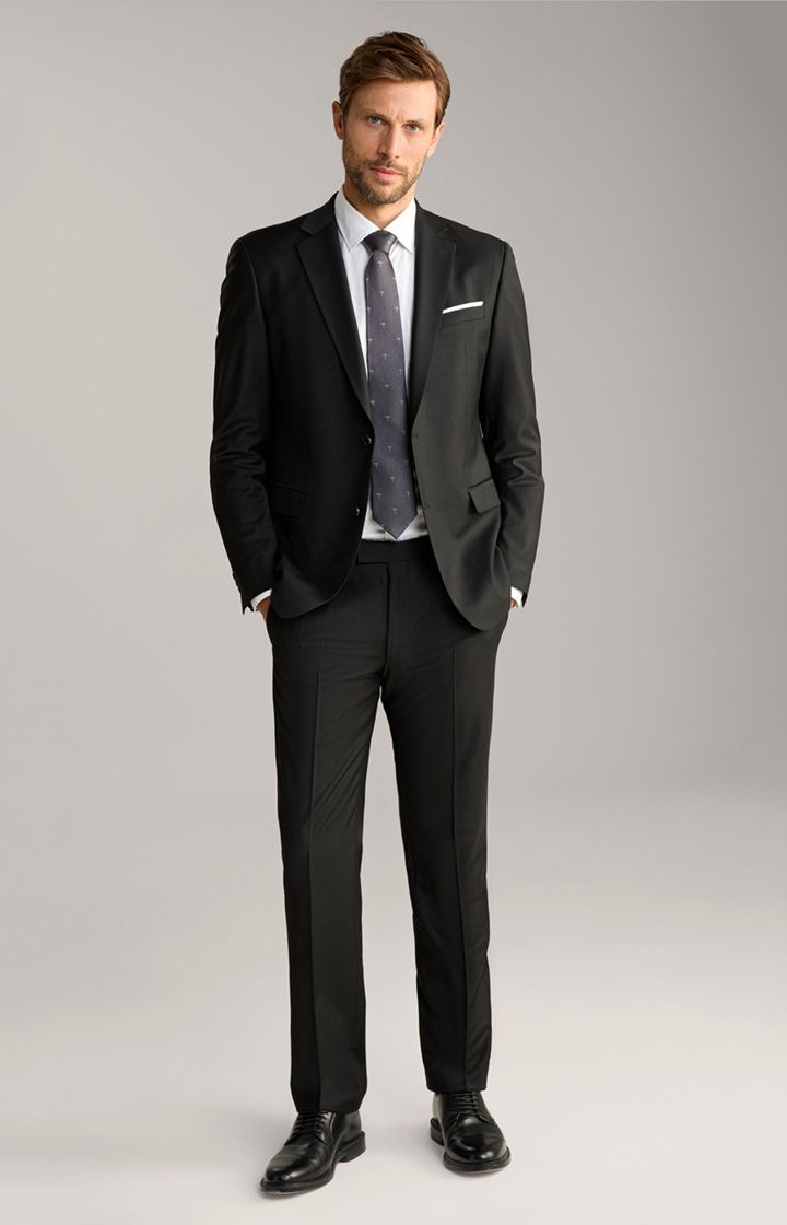 JOOP! Brad Schwarze Stoffhose Wollmischung Slim Fit