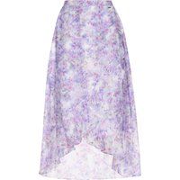 Fließender Chiffon-Wickelrock mit Blumenmuster