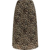 Eleganter Midi-Rock mit Leopardenmuster