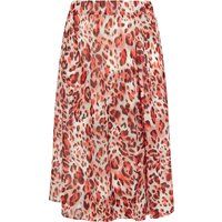 Luftiger Midirock mit Leopardenprint
