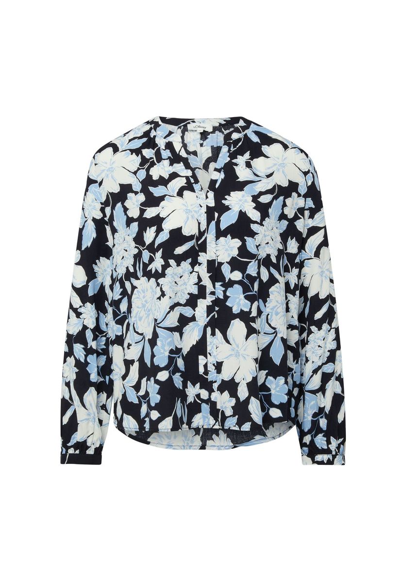 Langärmelige Bluse mit Blumendruck