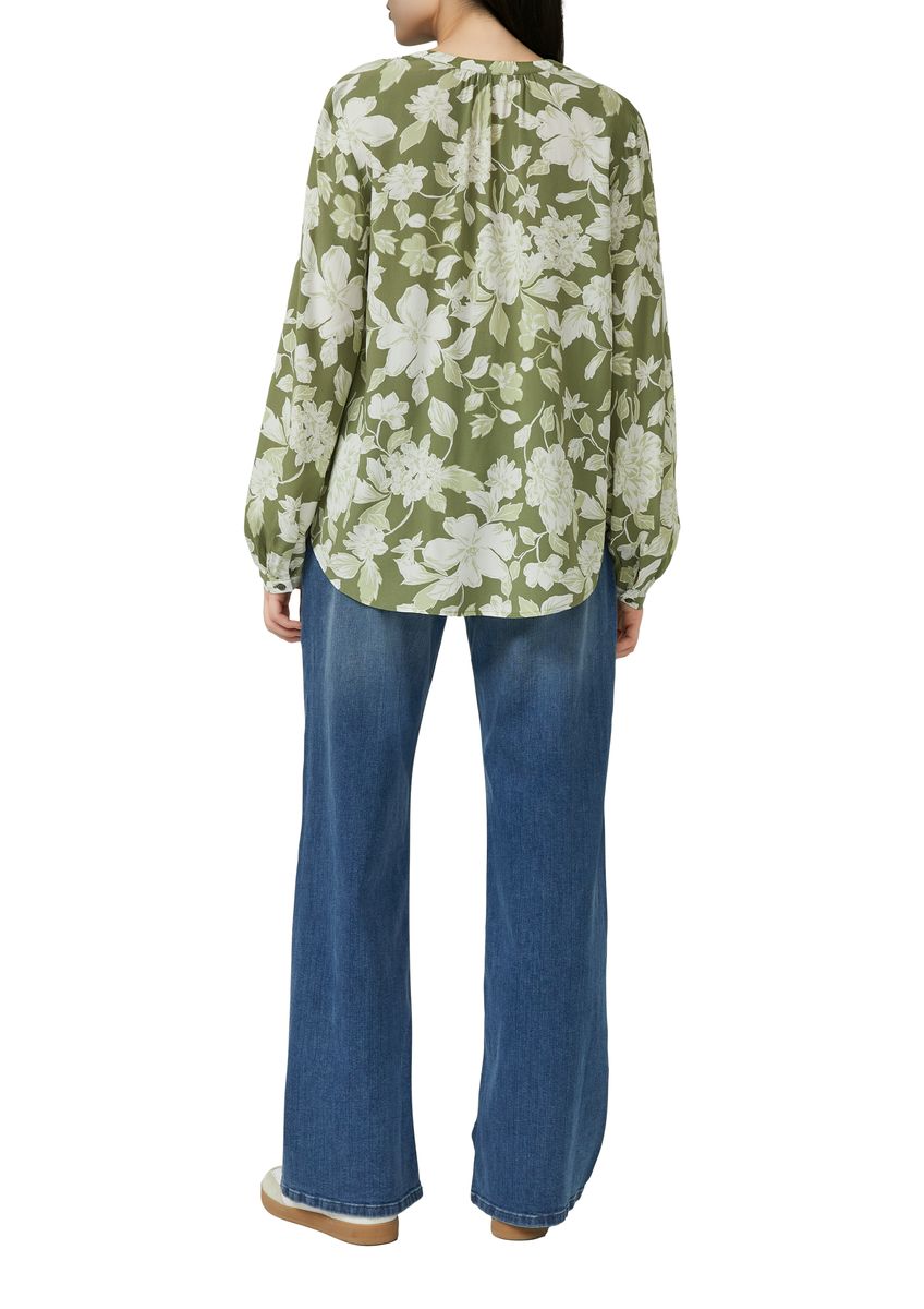 Langärmelige Bluse mit Blumendruck