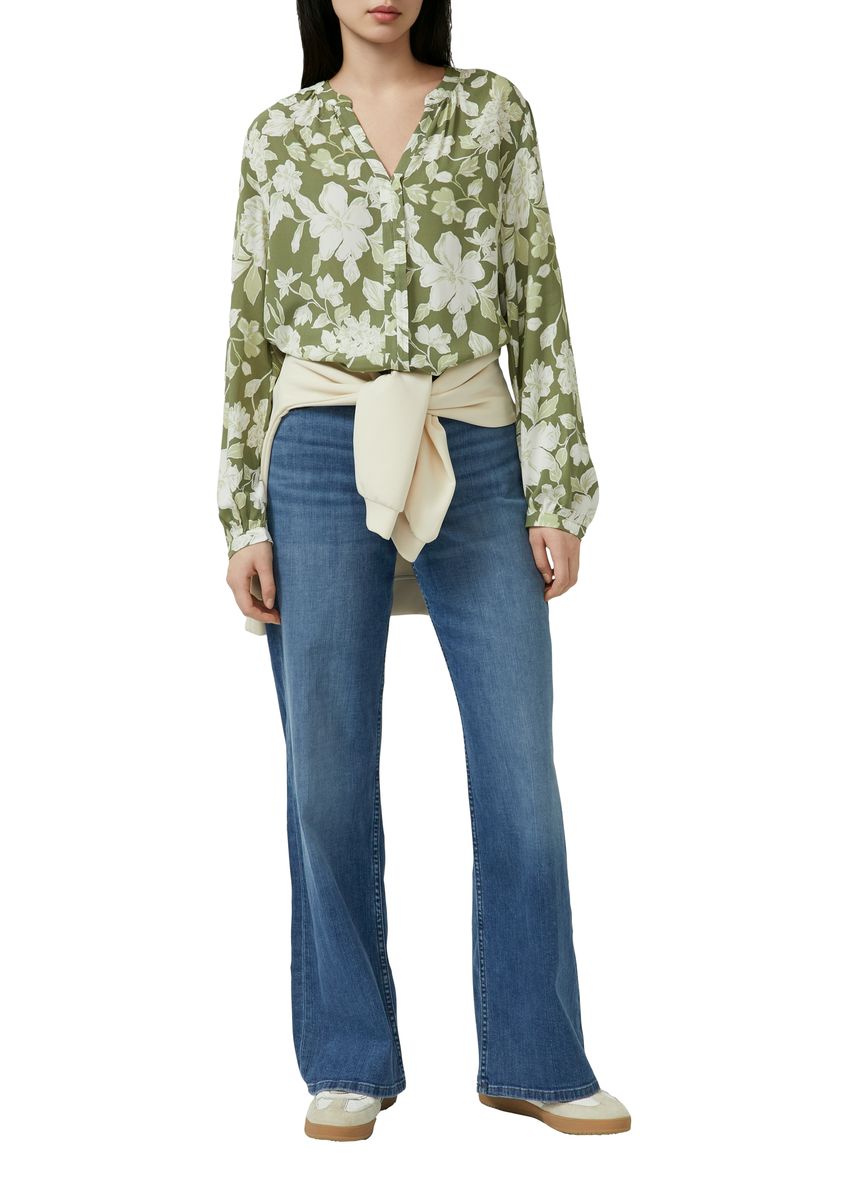 Langärmelige Bluse mit Blumendruck