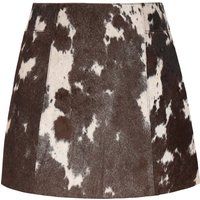 Leder-Minisrock mit Kuhmuster