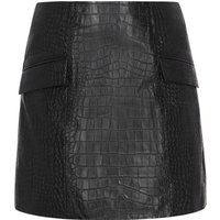 Leder-Minirock in Kroko-Optik