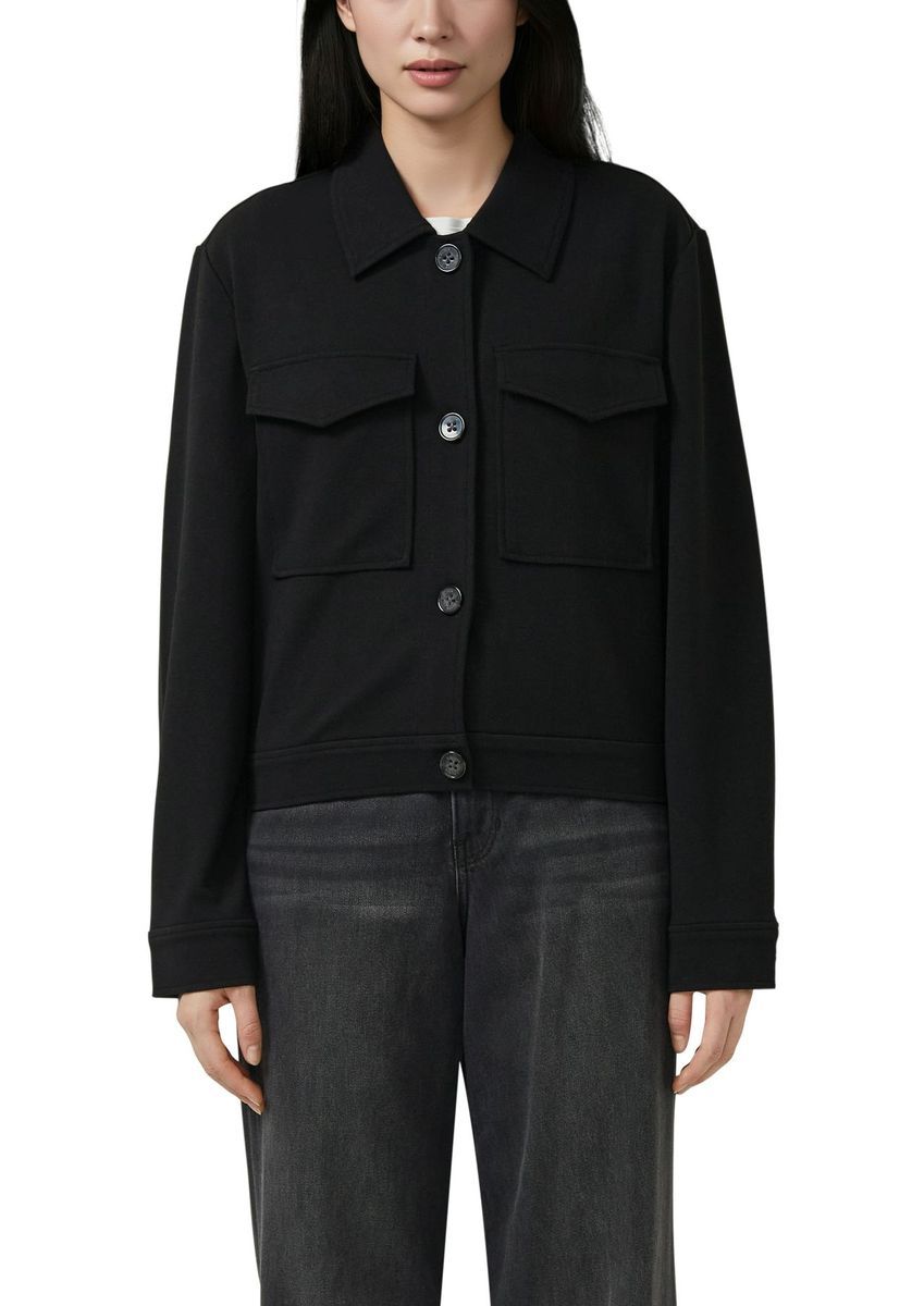 Strukturierte Interlock-Jacke mit Taschen