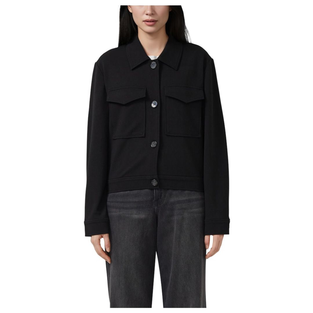 Strukturierte Interlock-Jacke mit Taschen