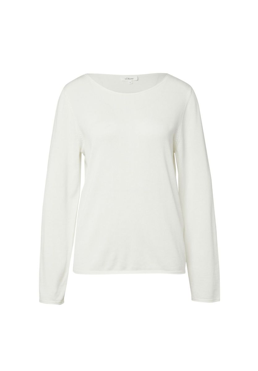 Klassischer Feinstrickpullover mit Rundhalsausschnitt