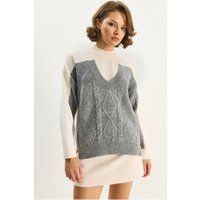 Strickpullover mit Layer-Effekt