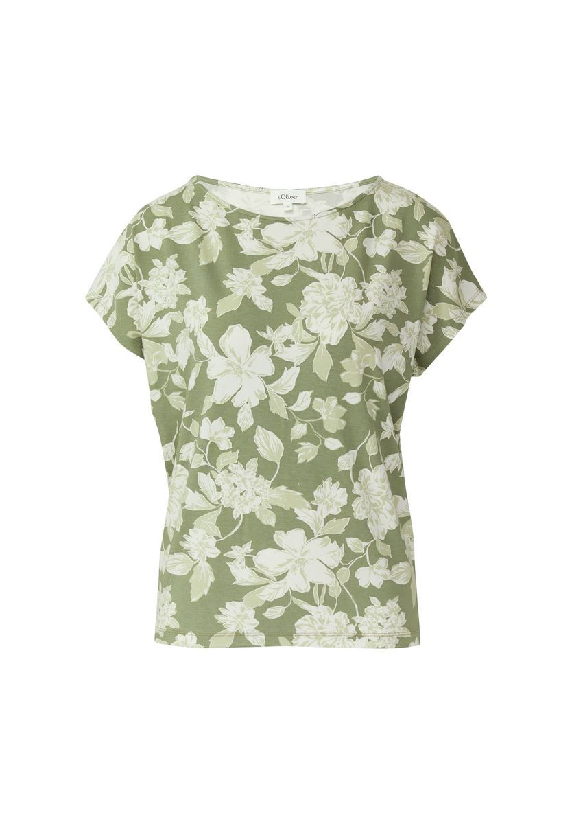 T-Shirt mit Blumenmuster und lockerer Passform