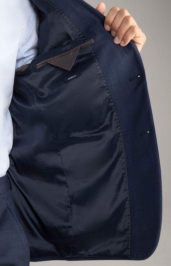 Strukturiertes Navy Finch Sakko