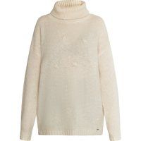 Rollkragenpullover mit floralen Akzenten